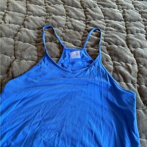 Free People Blue Backless Sleeveless Jumpsuit